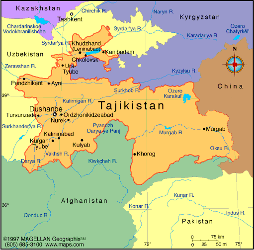 tadjikistan carte